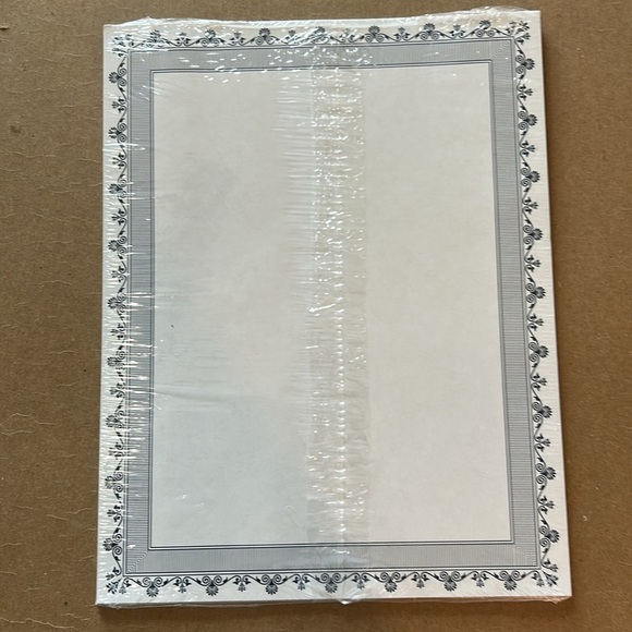 FREE designer paper with blue border 25 pgs for announcements, certificates - Picture 2 of 7